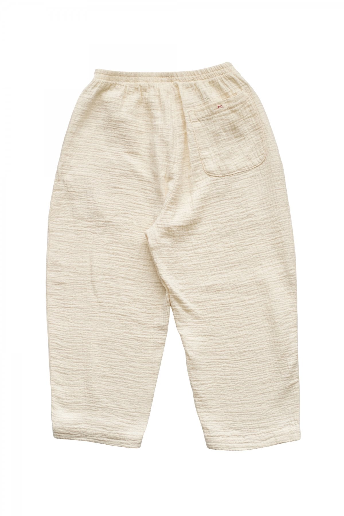 Porter Classic - SASHIKO LINEN PREMIUM PEACE PANTS - WHITE