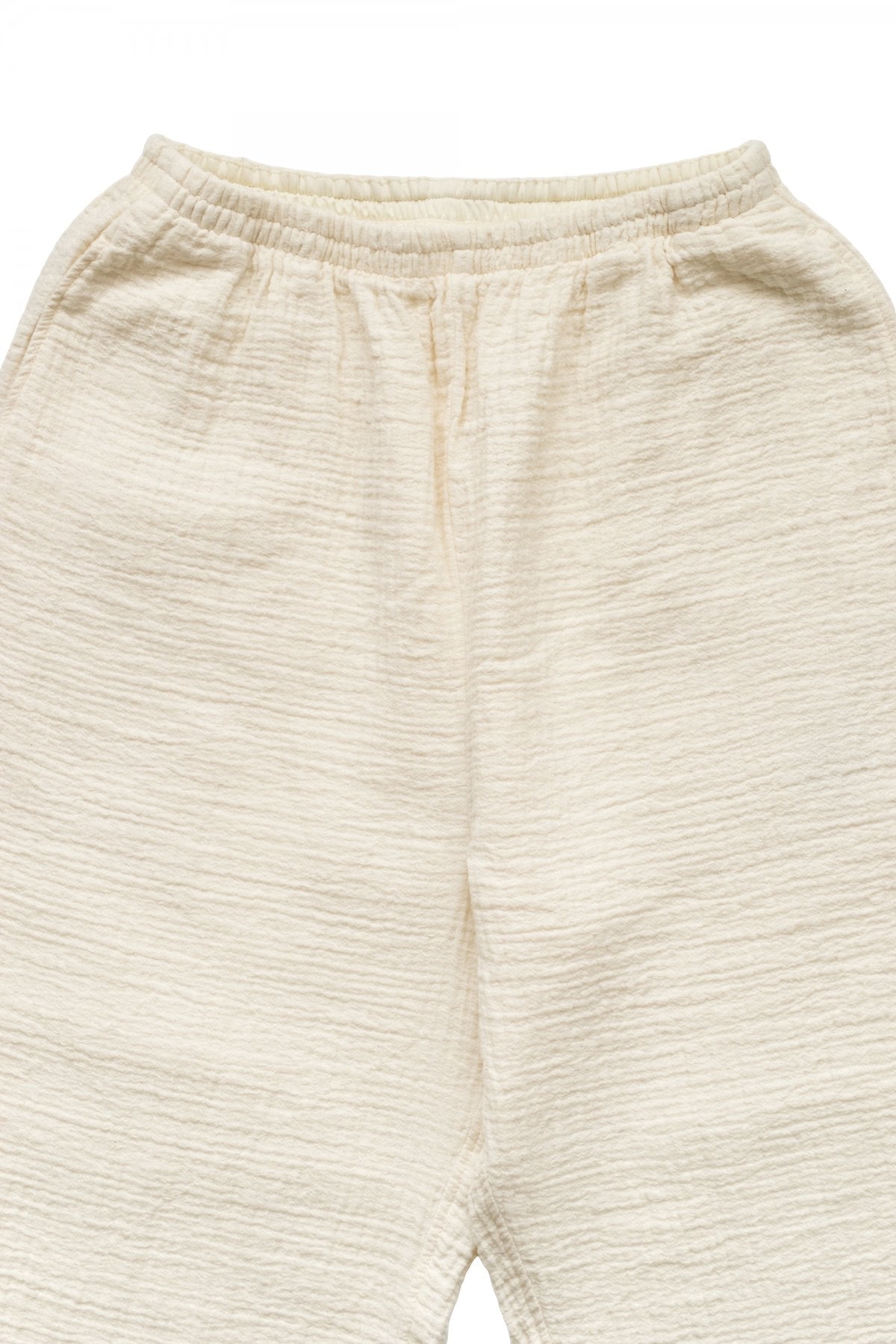 Porter Classic - SASHIKO LINEN PREMIUM PEACE PANTS - WHITE