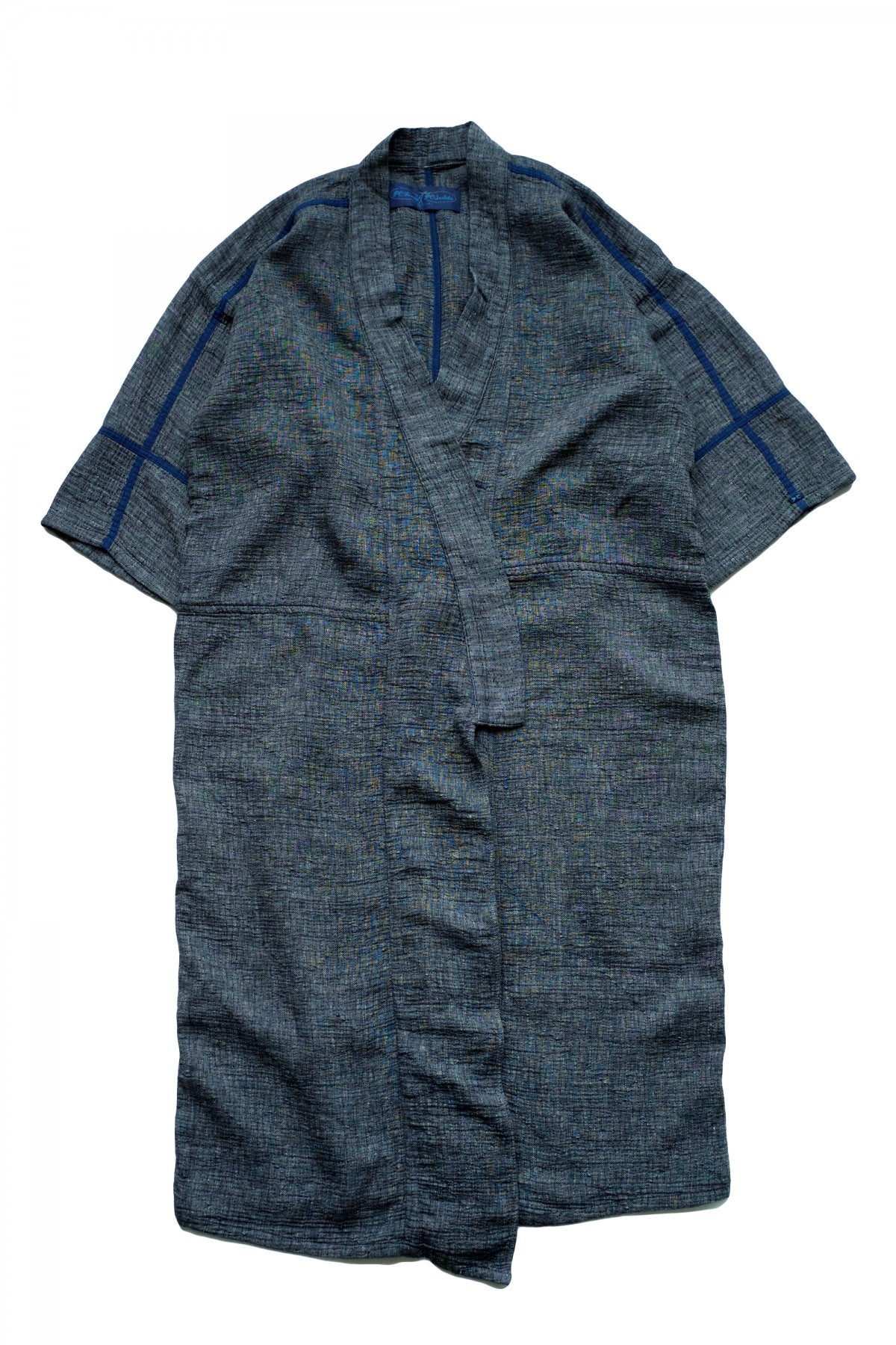 Porter Classic - SASHIKO LINEN PREMIUM YABO YUKATA - BLUE