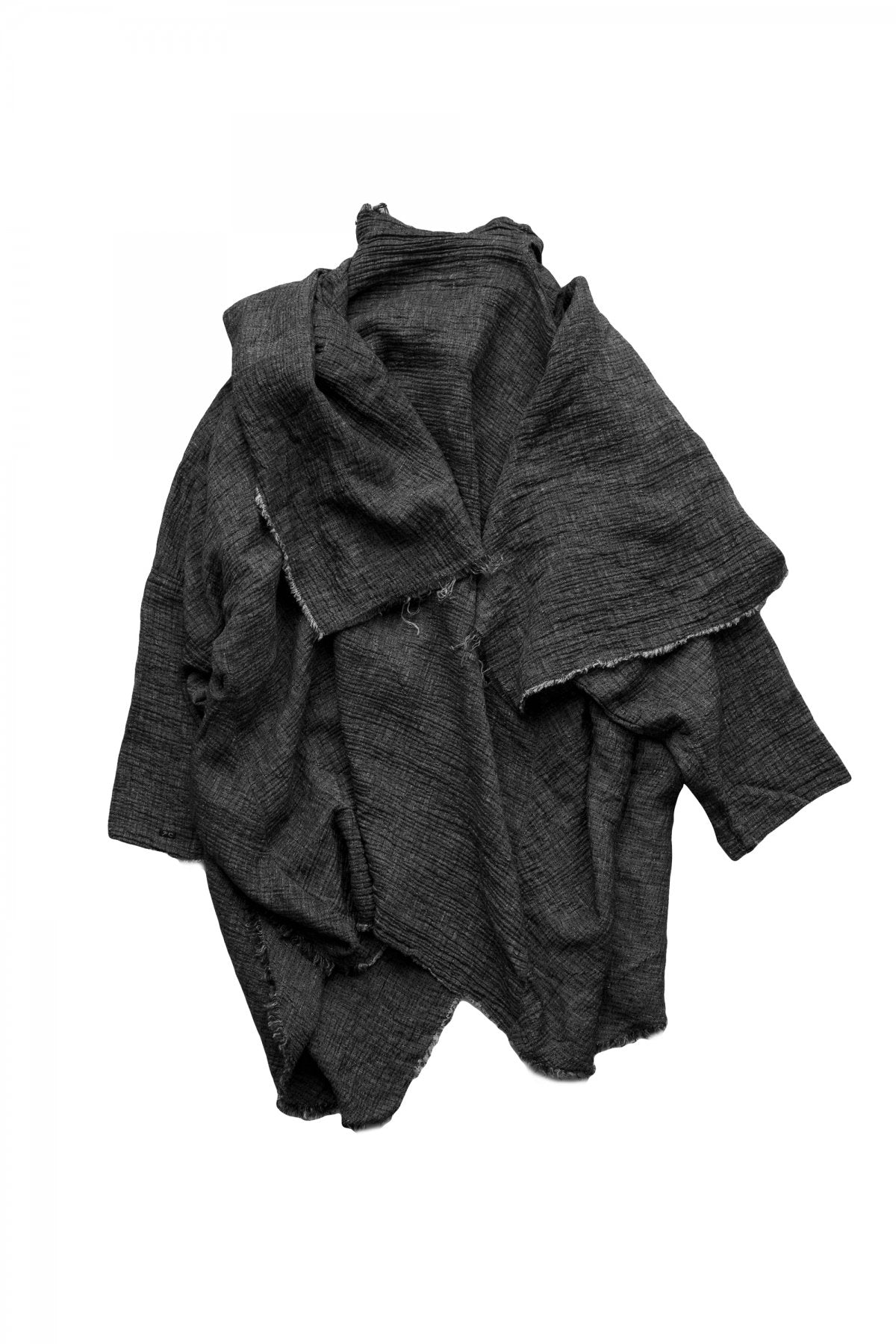 Porter Classic - SASHIKO LINEN PREMIUM GANDHI ROBE - BLACK