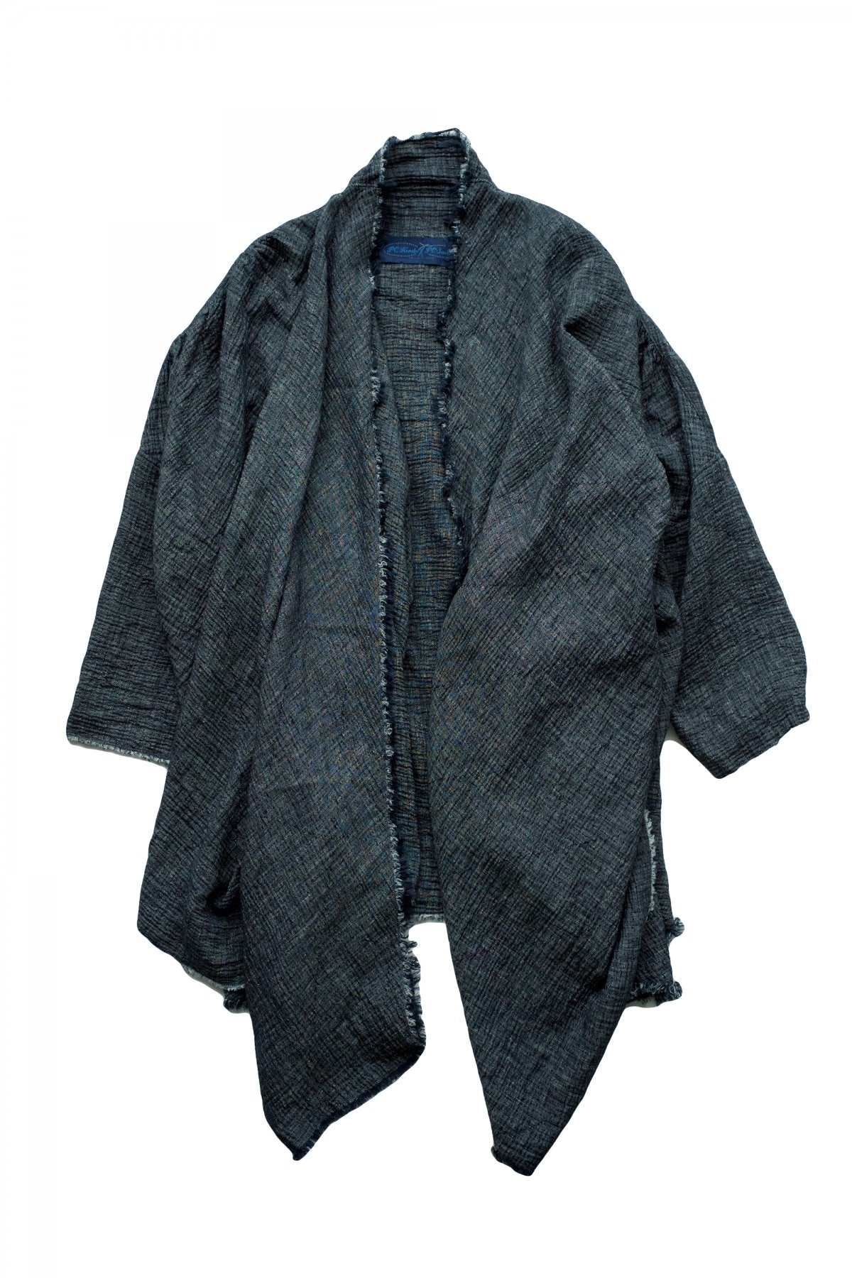 Porter Classic - SASHIKO LINEN PREMIUM GANDHI ROBE - BLUE