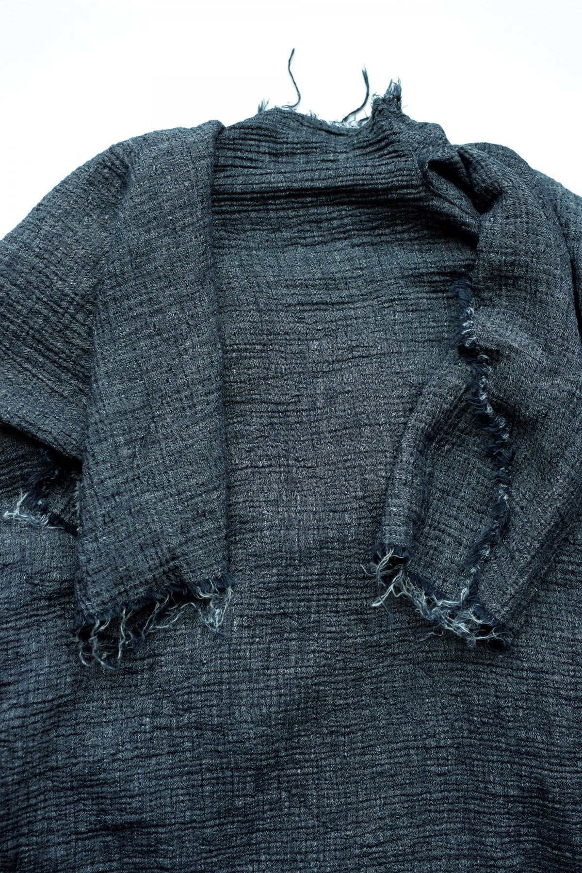 Porter Classic - SASHIKO LINEN PREMIUM GANDHI ROBE - BLUE