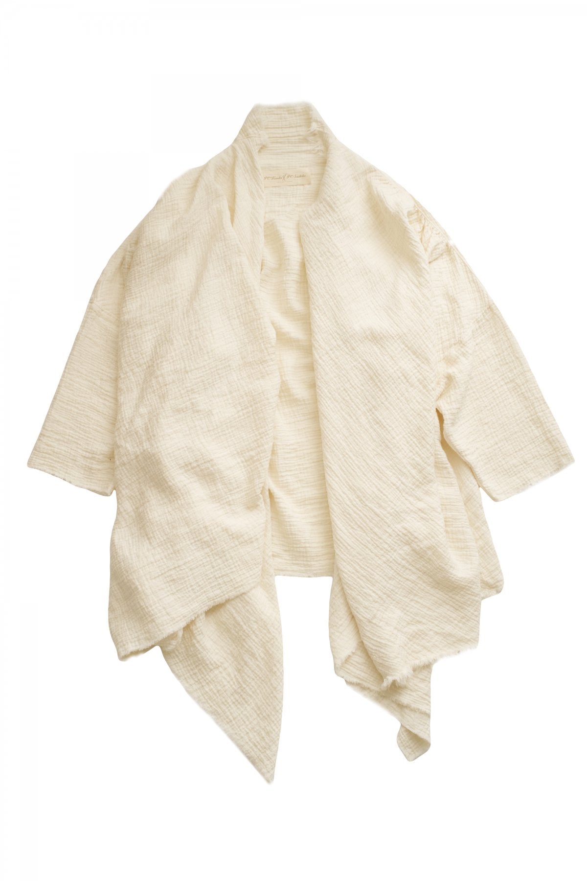 Porter Classic - SASHIKO LINEN PREMIUM GANDHI ROBE - WHITE