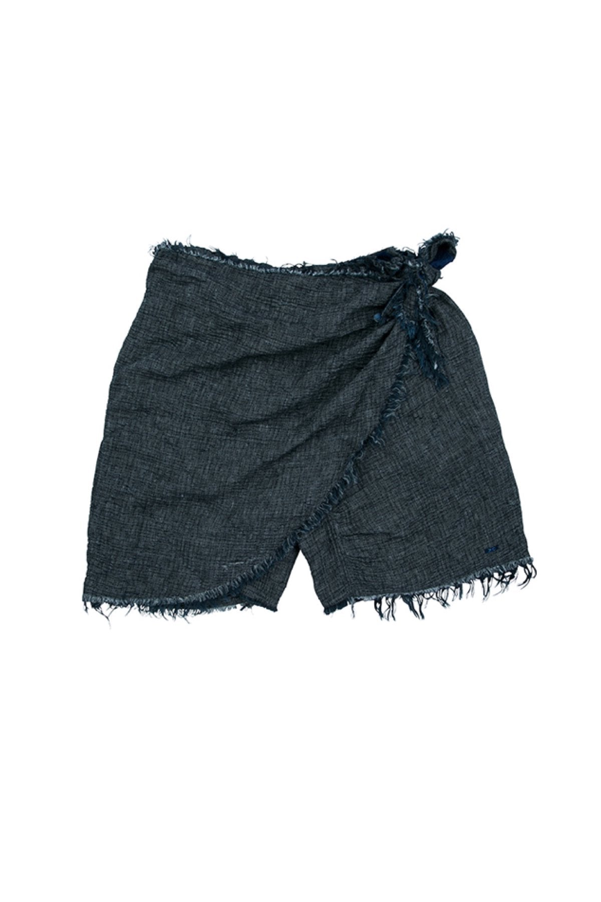 Porter Classic - SASHIKO LINEN PREMIUM GANDHI SHORTS - BLUE