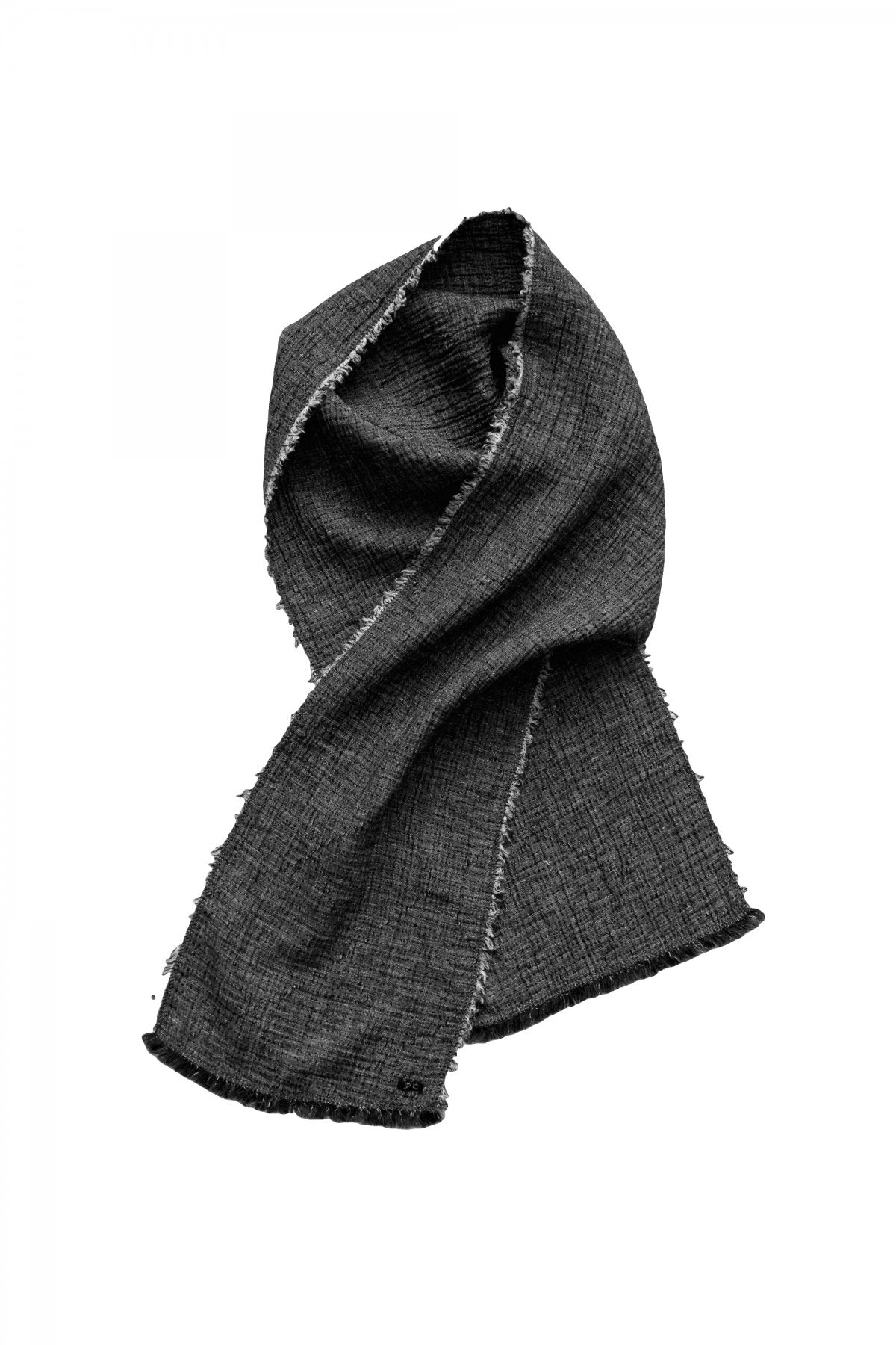 Porter Classic - SASHIKO LINEN PREMIUM SOFT STOLE - BLACK