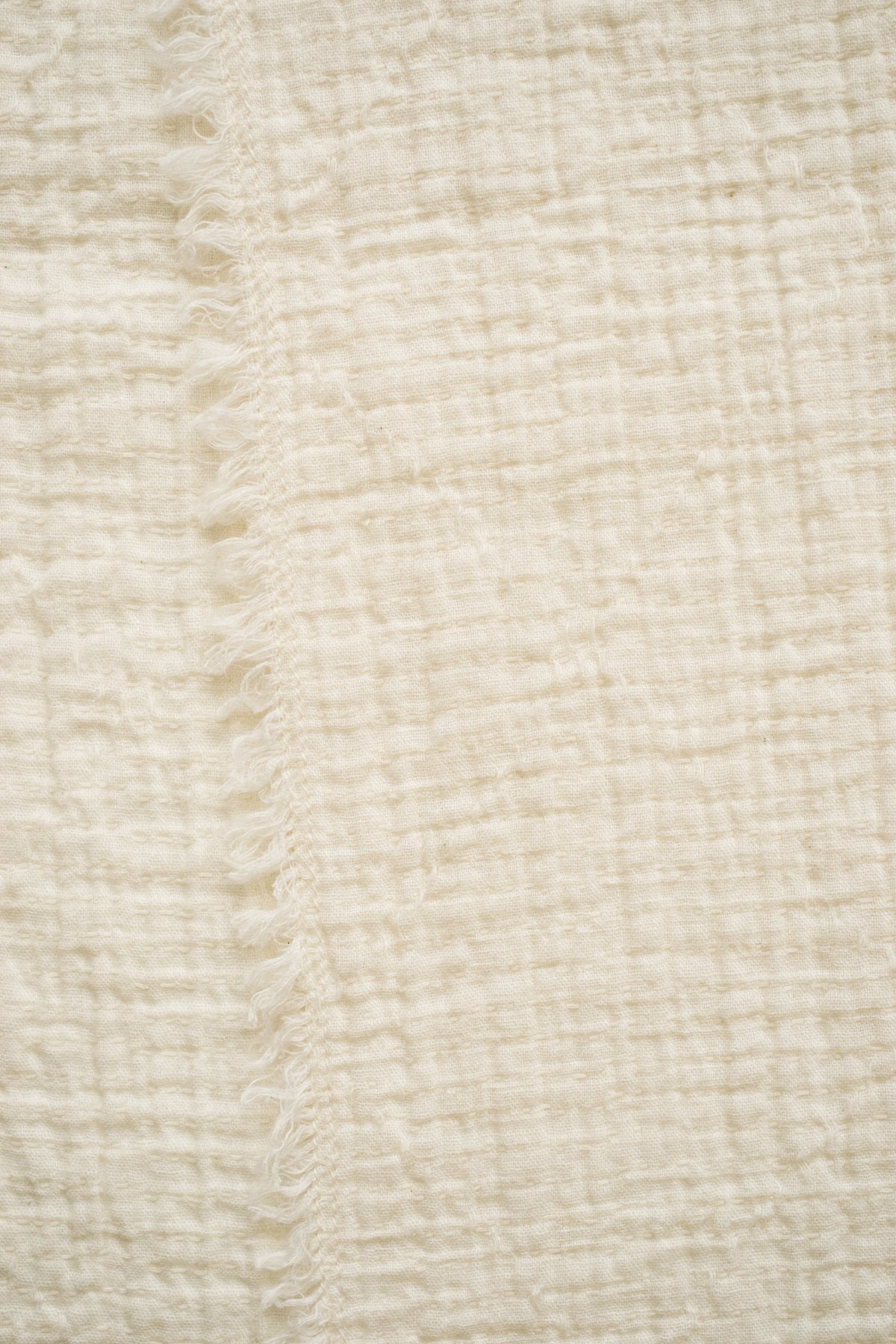 Porter Classic - SASHIKO LINEN PREMIUM SOFT STOLE - WHITE