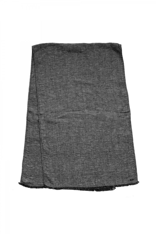 Porter Classic - SASHIKO LINEN PREMIUM SOFT STOLE(L)- BLACK