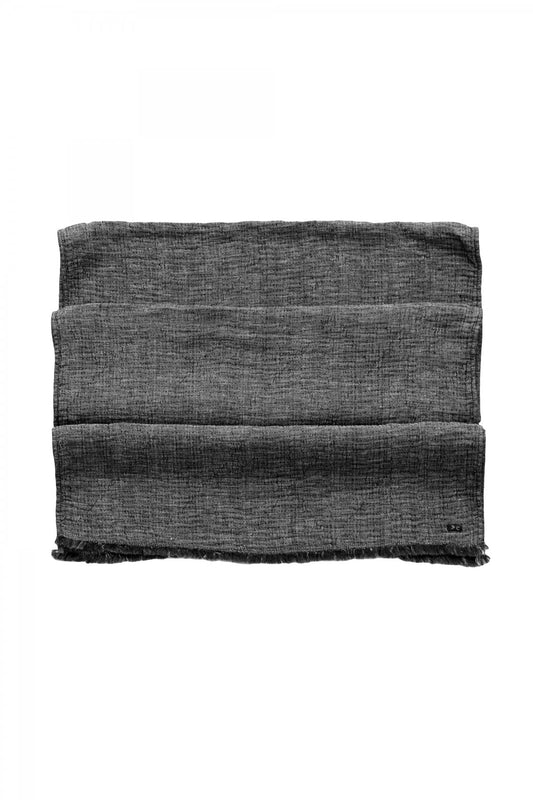 Porter Classic - SASHIKO LINEN PREMIUM SOFT STOLE(L)- BLACK