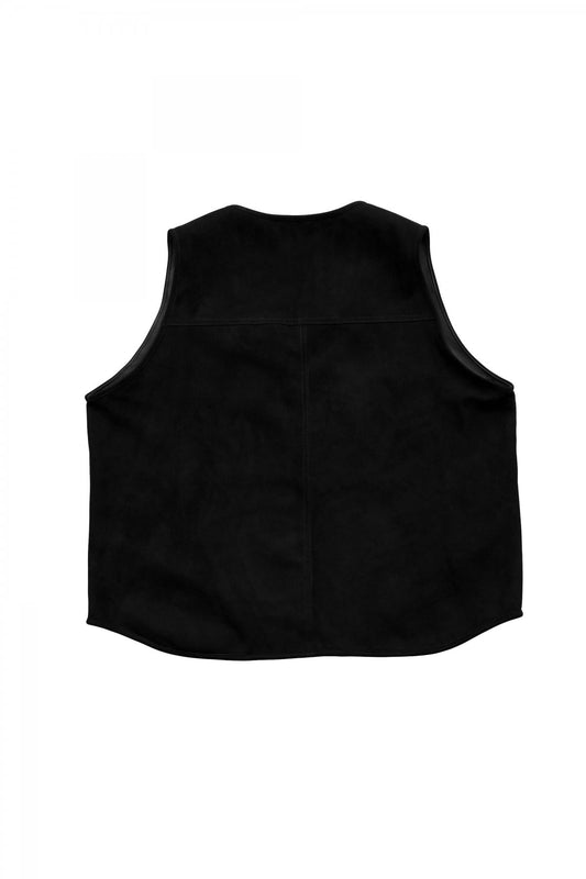 Porter Classic - SHEEP SUEDE VEST - BLACK