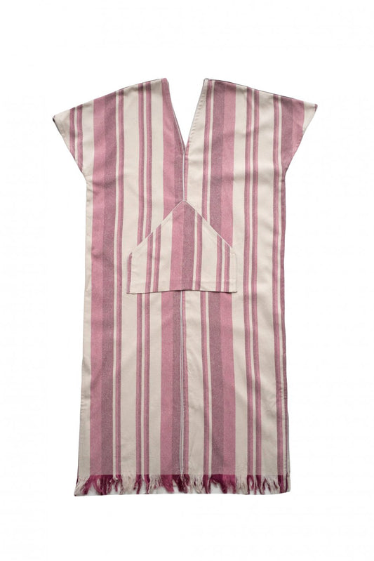 WRYHT - SLIT NECK MAXI TUNIC - ROSE STRIPE