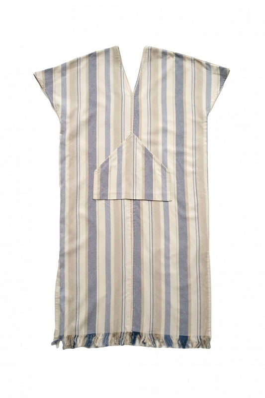 WRYHT - SLIT NECK MAXI TUNIC - AZUR STRIPE