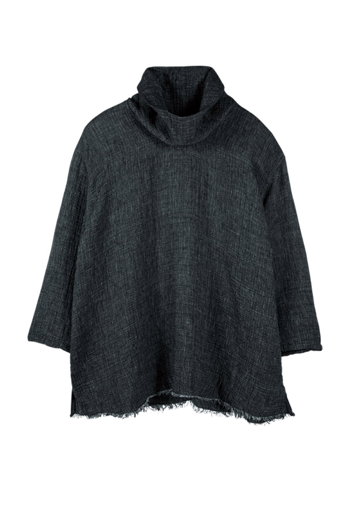 Porter Classic - SASHIKO LINEN PREMIUM PULLOVER - BLACK