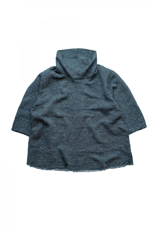 Porter Classic - SASHIKO LINEN PREMIUM PULLOVER - BLUE