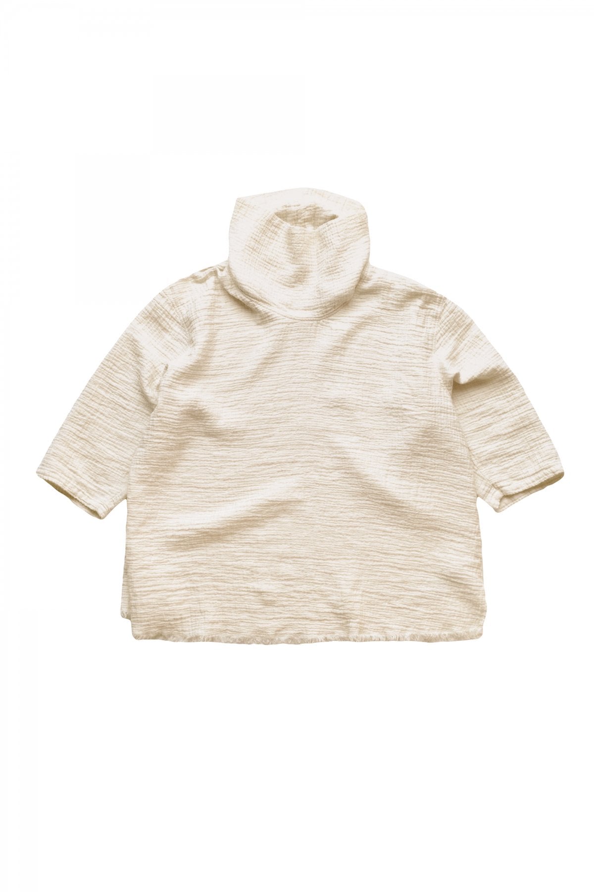 Porter Classic - SASHIKO LINEN PREMIUM PULLOVER - WHITE