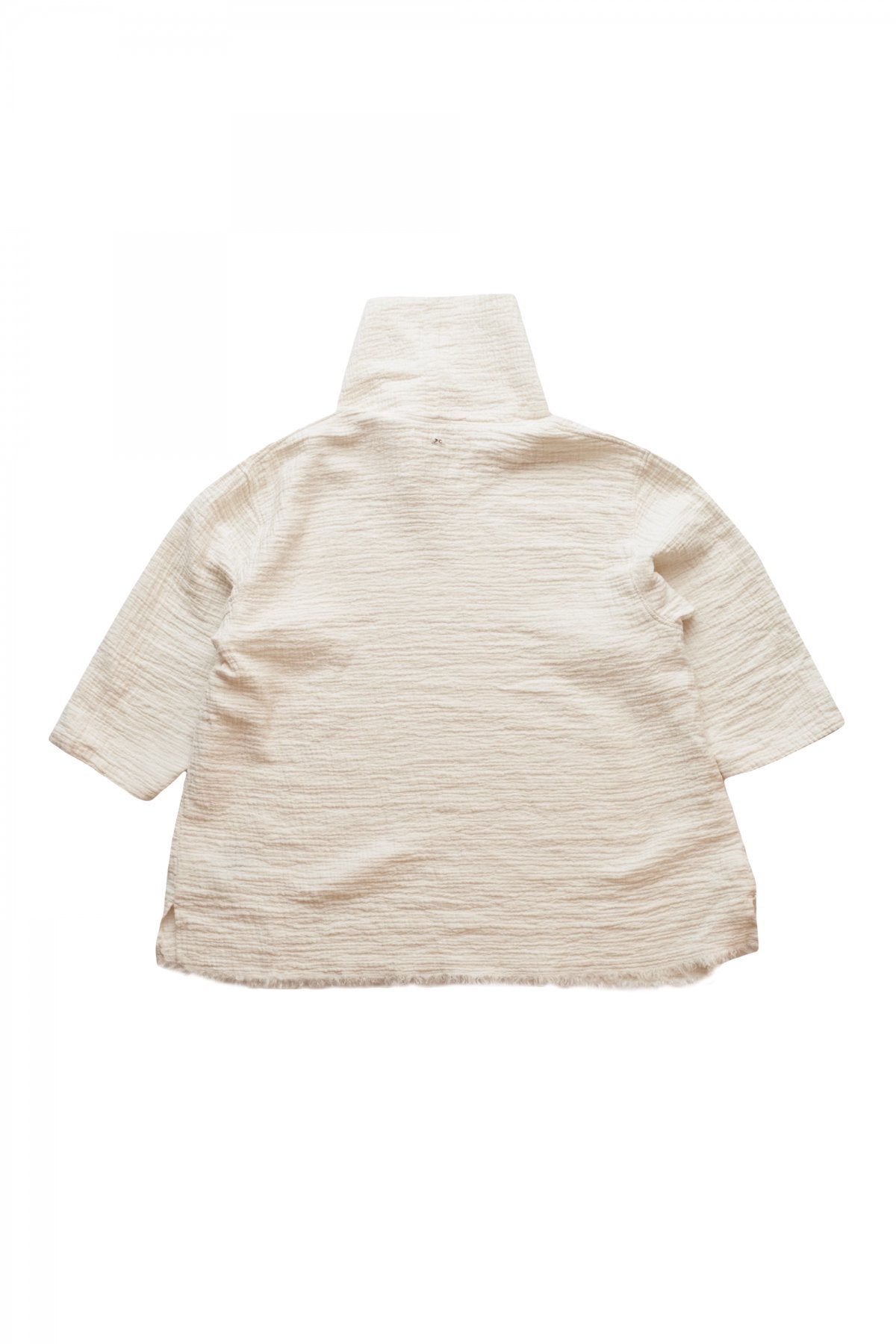 Porter Classic - SASHIKO LINEN PREMIUM PULLOVER - WHITE