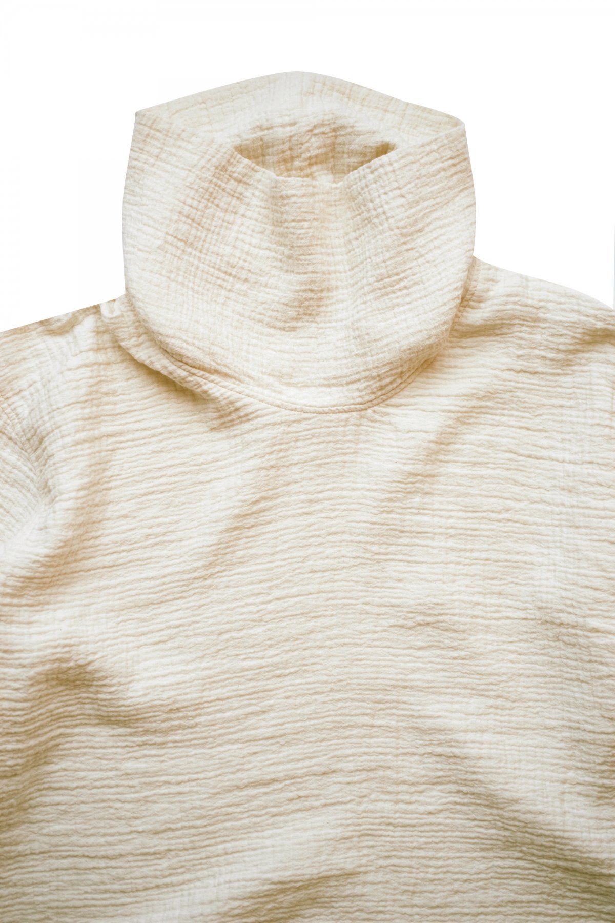 Porter Classic - SASHIKO LINEN PREMIUM PULLOVER - WHITE