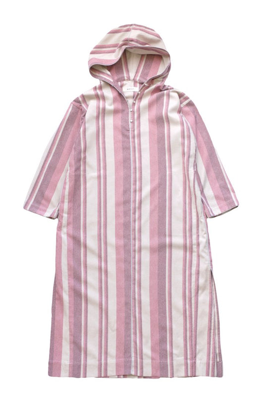 WRYHT - CONE HOODED MAXI TUNIC - ROSE STRIPE