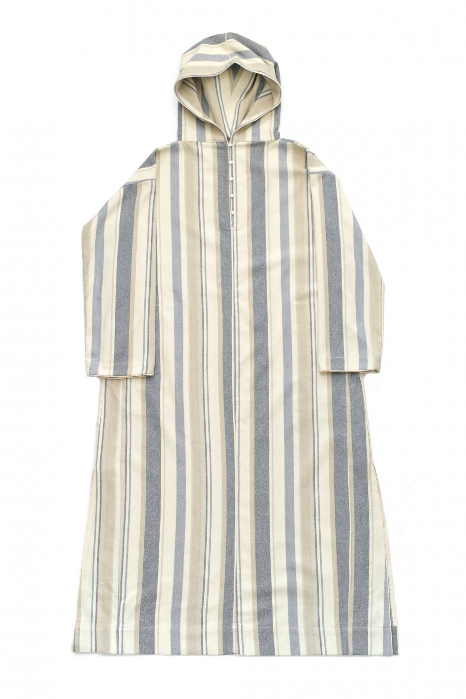 WRYHT - CONE HOODED MAXI TUNIC - AZUR STRIPE