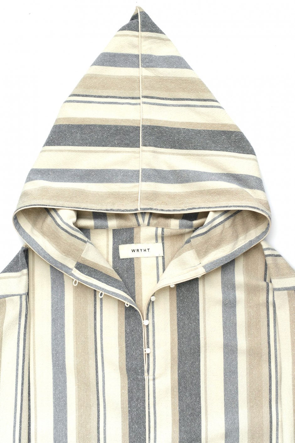 WRYHT - CONE HOODED MAXI TUNIC - AZUR STRIPE