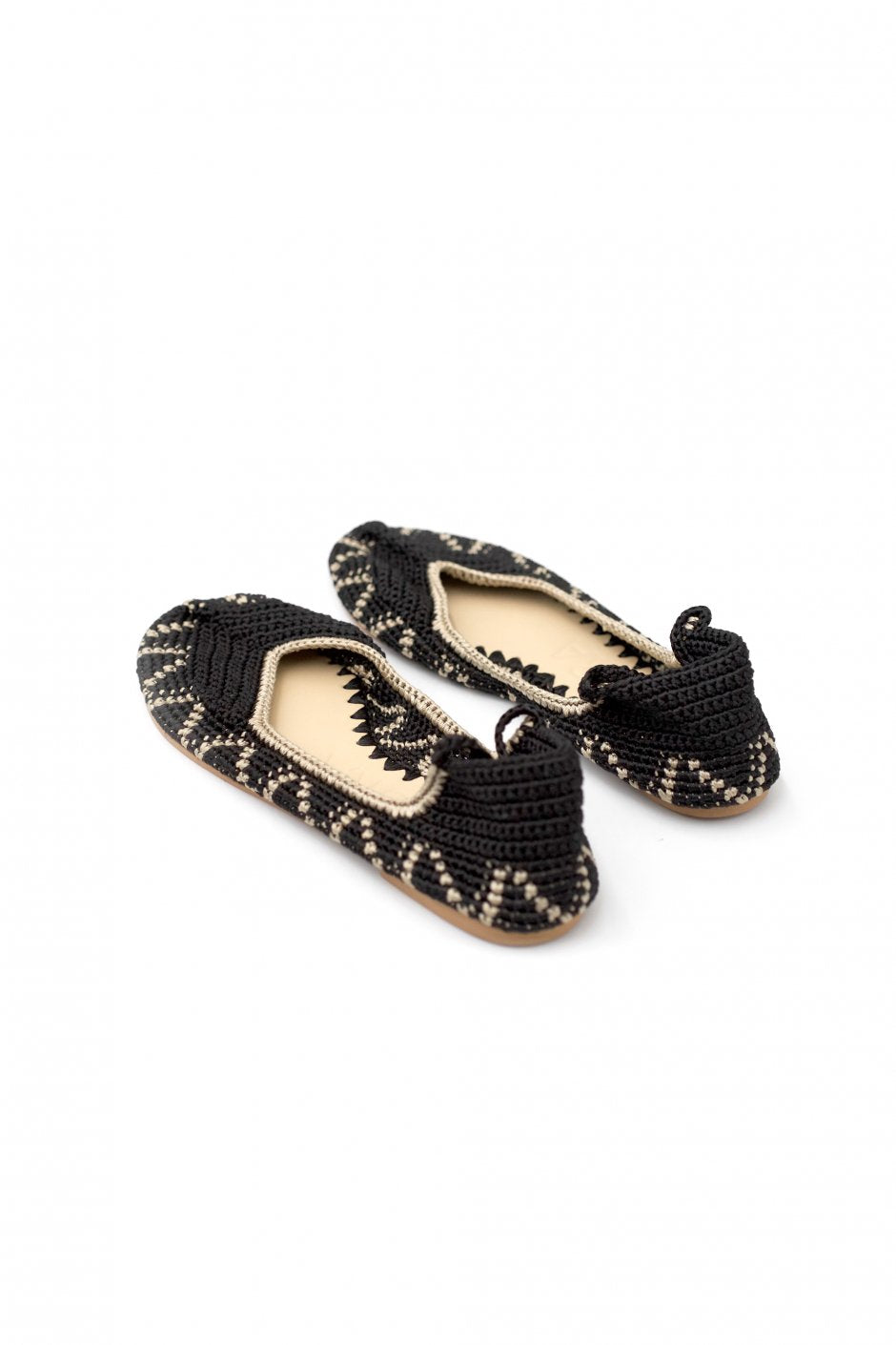 KASHURA - LACE UP BALLET SHOES - PEPPER BLACK