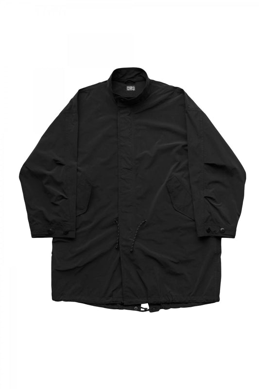 Porter Classic - SUPER NYLON STRETCH MILITARY COAT - BLACK