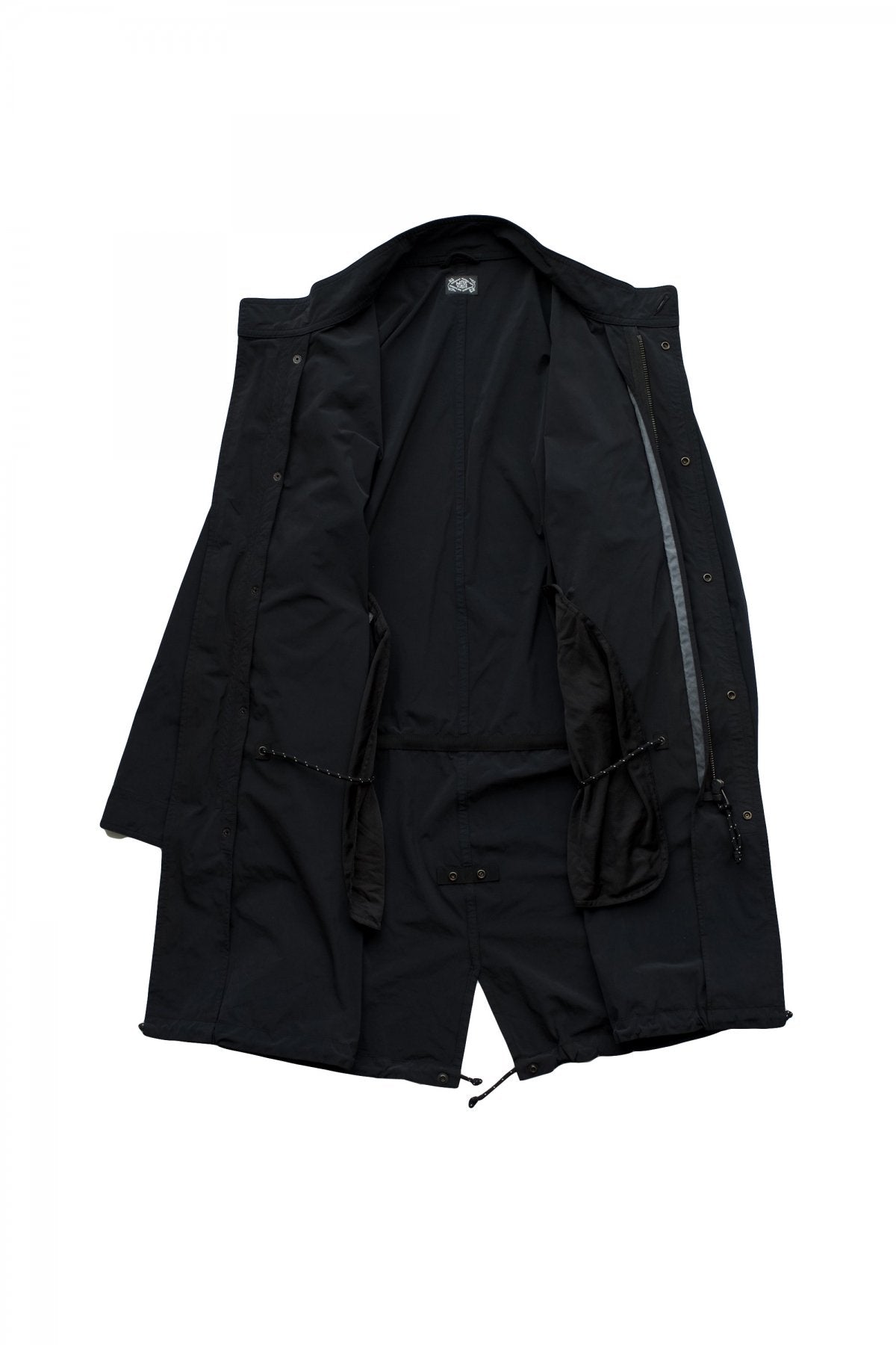 Porter Classic - SUPER NYLON STRETCH MILITARY COAT - BLACK