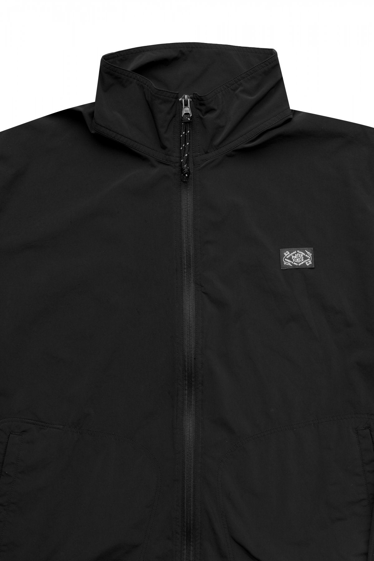 Porter Classic - SUPER NYLON STRETCH ZIP UP JACKET - BLACK