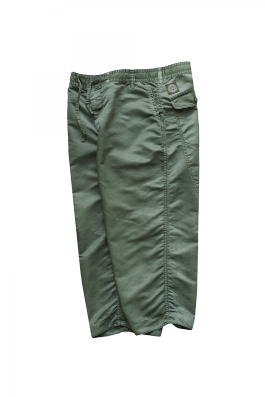 Porter Classic - SUPER NYLON MASH WIDE PANTS - OLIVE