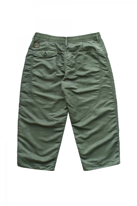 Porter Classic - SUPER NYLON MASH WIDE PANTS - OLIVE