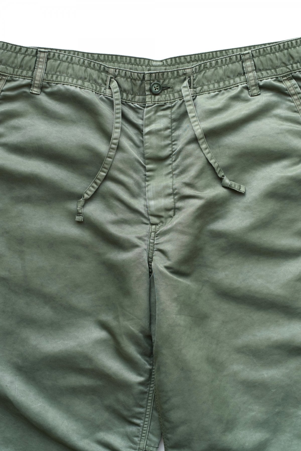 Porter Classic - SUPER NYLON MASH WIDE PANTS - OLIVE