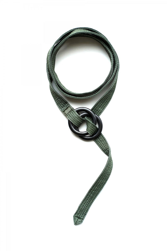 Porter Classic - SUPER NYLON MASH RING BELT - OLIVE