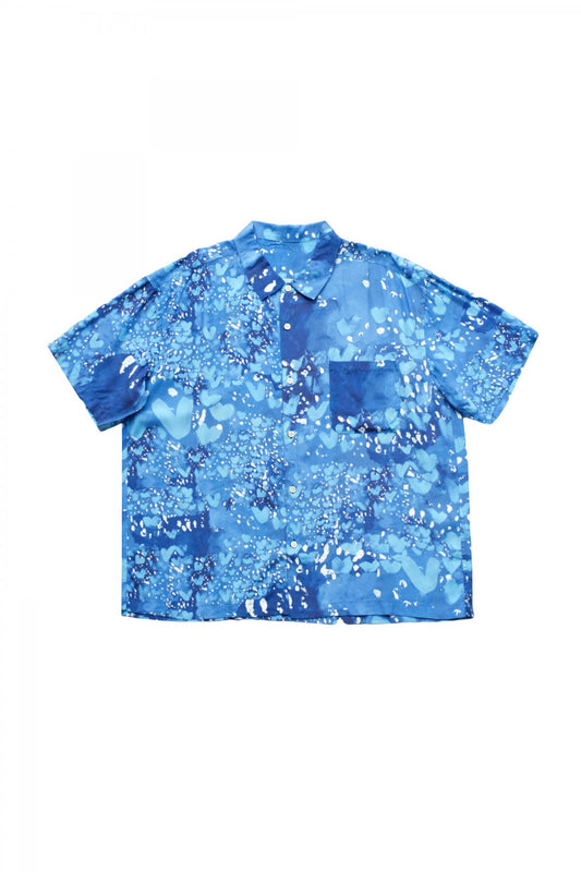 Porter Classic - HEART ALOHA SHIRT - BLUE