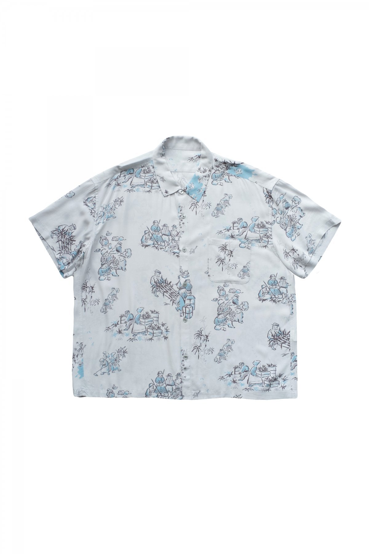 Porter Classic - HAWAIIAN HISTORY ALOHA SHIRT - GRAY