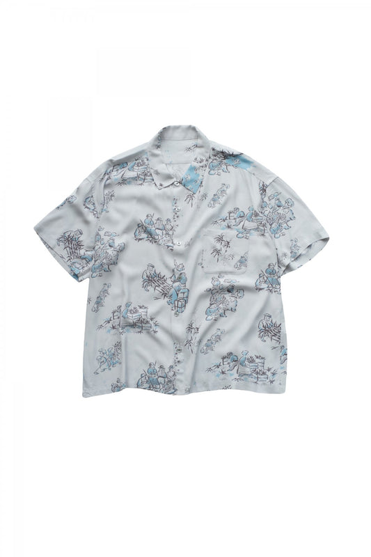 Porter Classic - HAWAIIAN HISTORY ALOHA SHIRT - GRAY