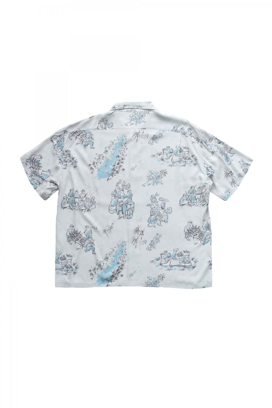 Porter Classic - HAWAIIAN HISTORY ALOHA SHIRT - GRAY