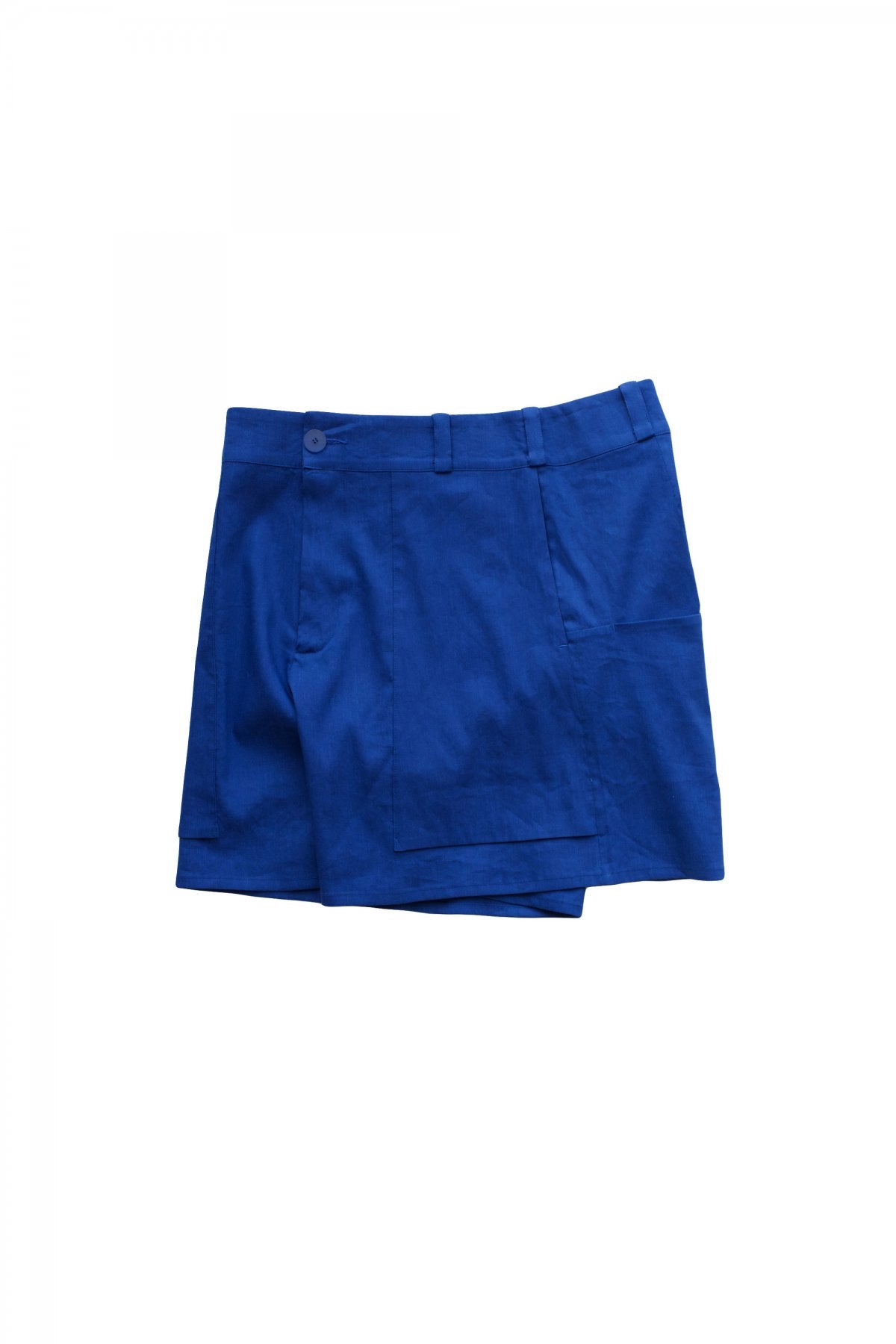 toogood - THE MACHINIST SHORT - STRETCH LINRN - COBALT