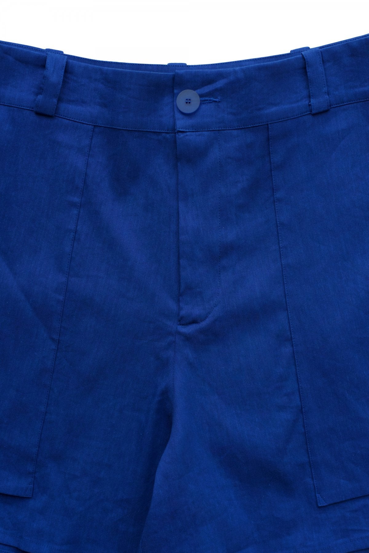 toogood - THE MACHINIST SHORT - STRETCH LINRN - COBALT