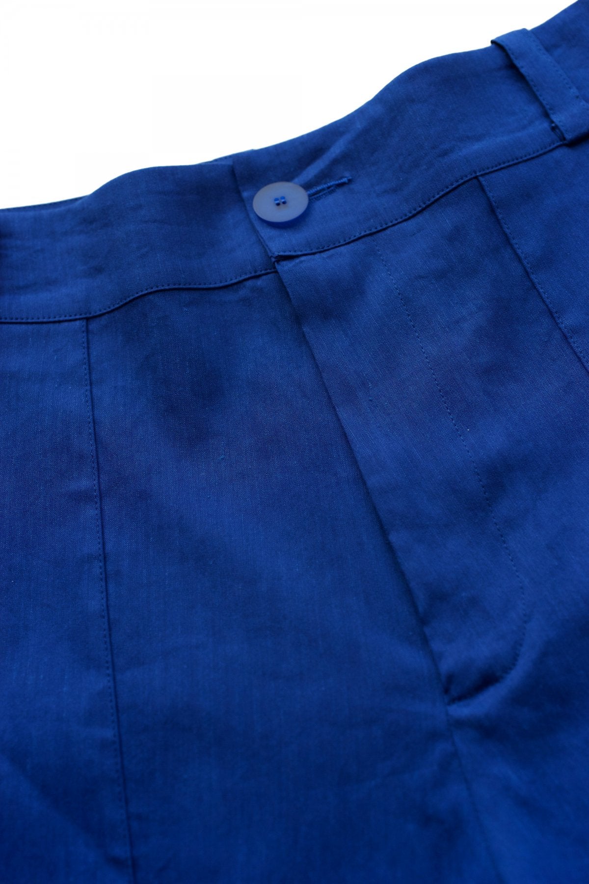 toogood - THE MACHINIST SHORT - STRETCH LINRN - COBALT