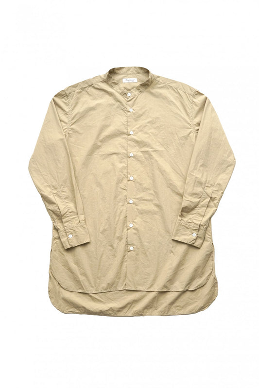 Bergfabel - LONG FARMER SHIRT - STAND COLLAR - CREAM