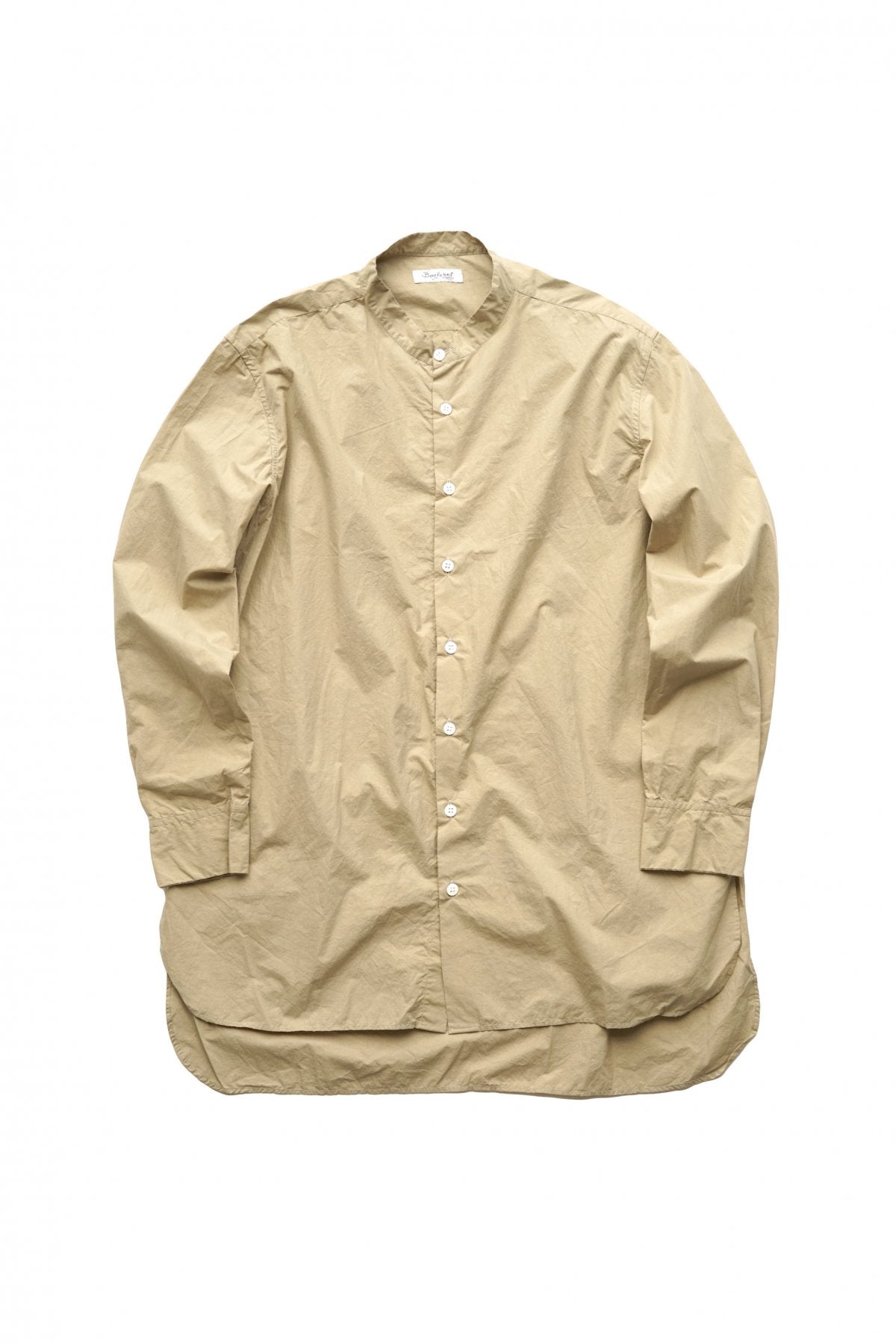 Bergfabel - LONG FARMER SHIRT - STAND COLLAR - CREAM