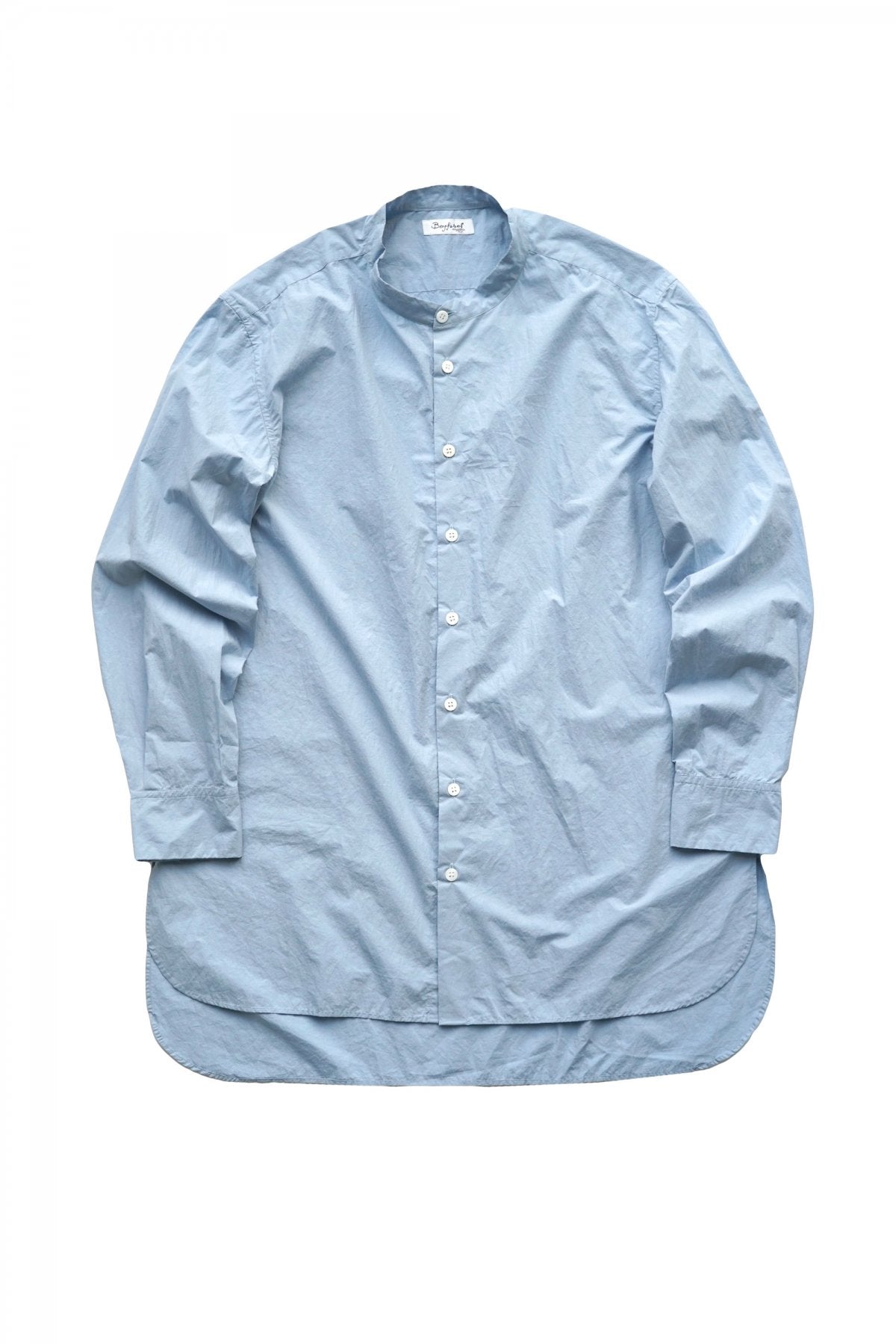 Bergfabel - LONG FARMER SHIRT - STAND COLLAR - SEA BLUE