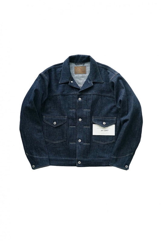 OLD JOE - OPEN COLLAR RANCH JACKET - INDIGO DENIM