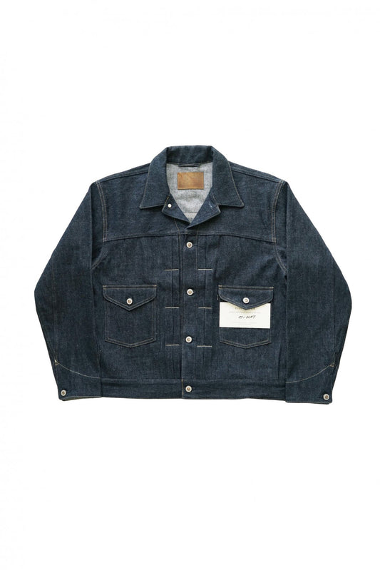 OLD JOE - OPEN COLLAR RANCH JACKET - INDIGO DENIM