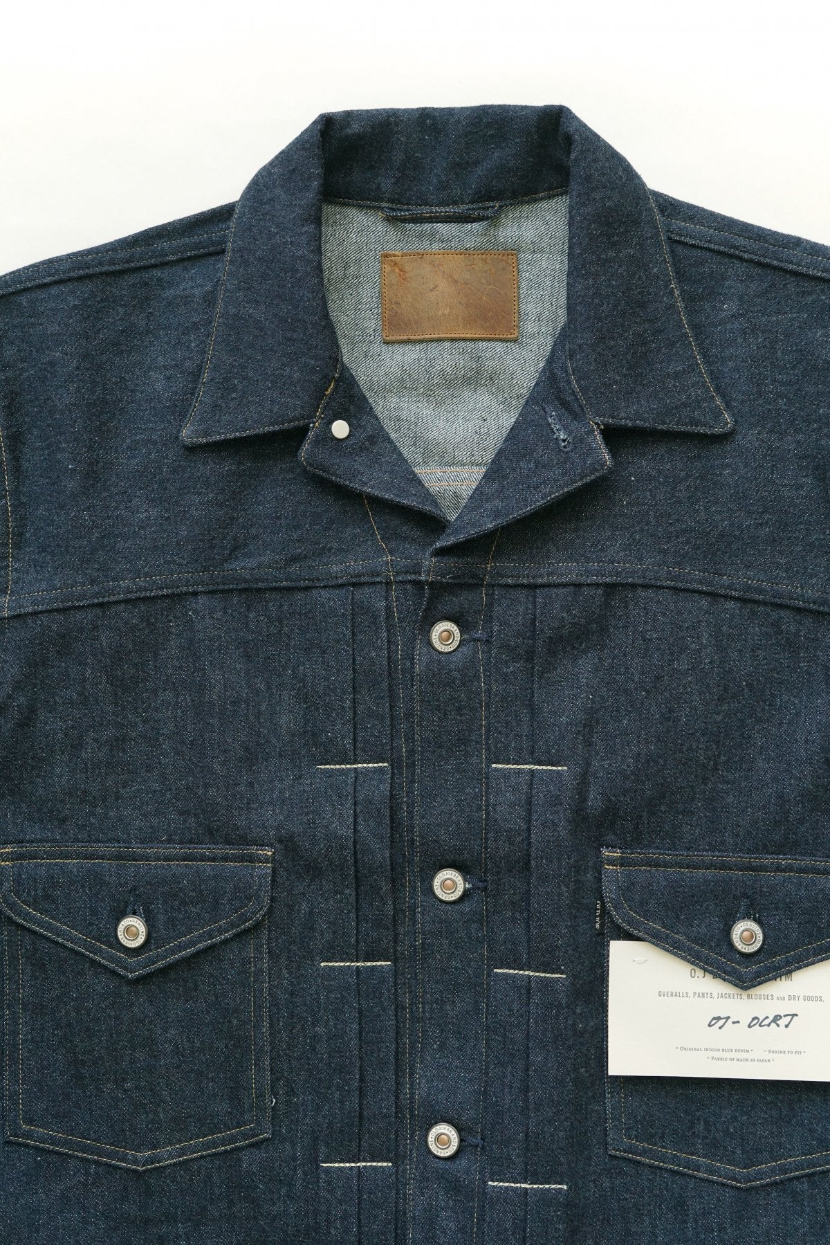 OLD JOE - OPEN COLLAR RANCH JACKET - INDIGO DENIM