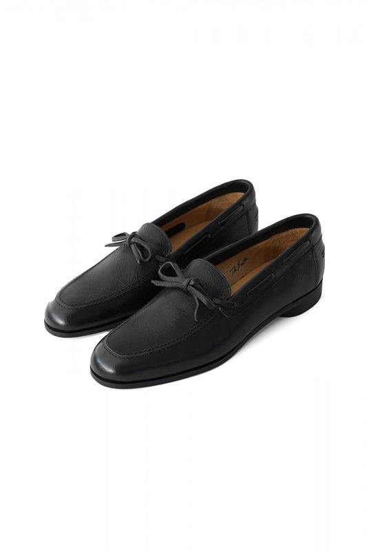 OLD JOE - "The Boater" VACHTTA LEATHER MOCCASIN SHOES - BLACK