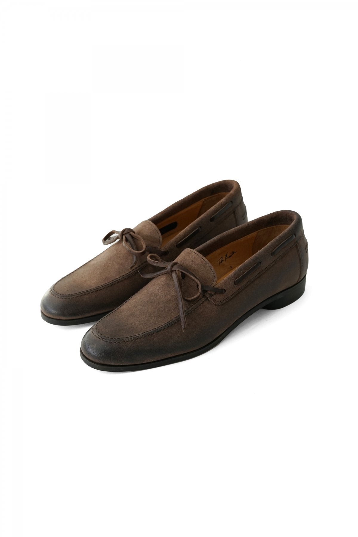 OLD JOE - "The Boater" VACHTTA LEATHER MOCCASIN SHOES - WALNUT