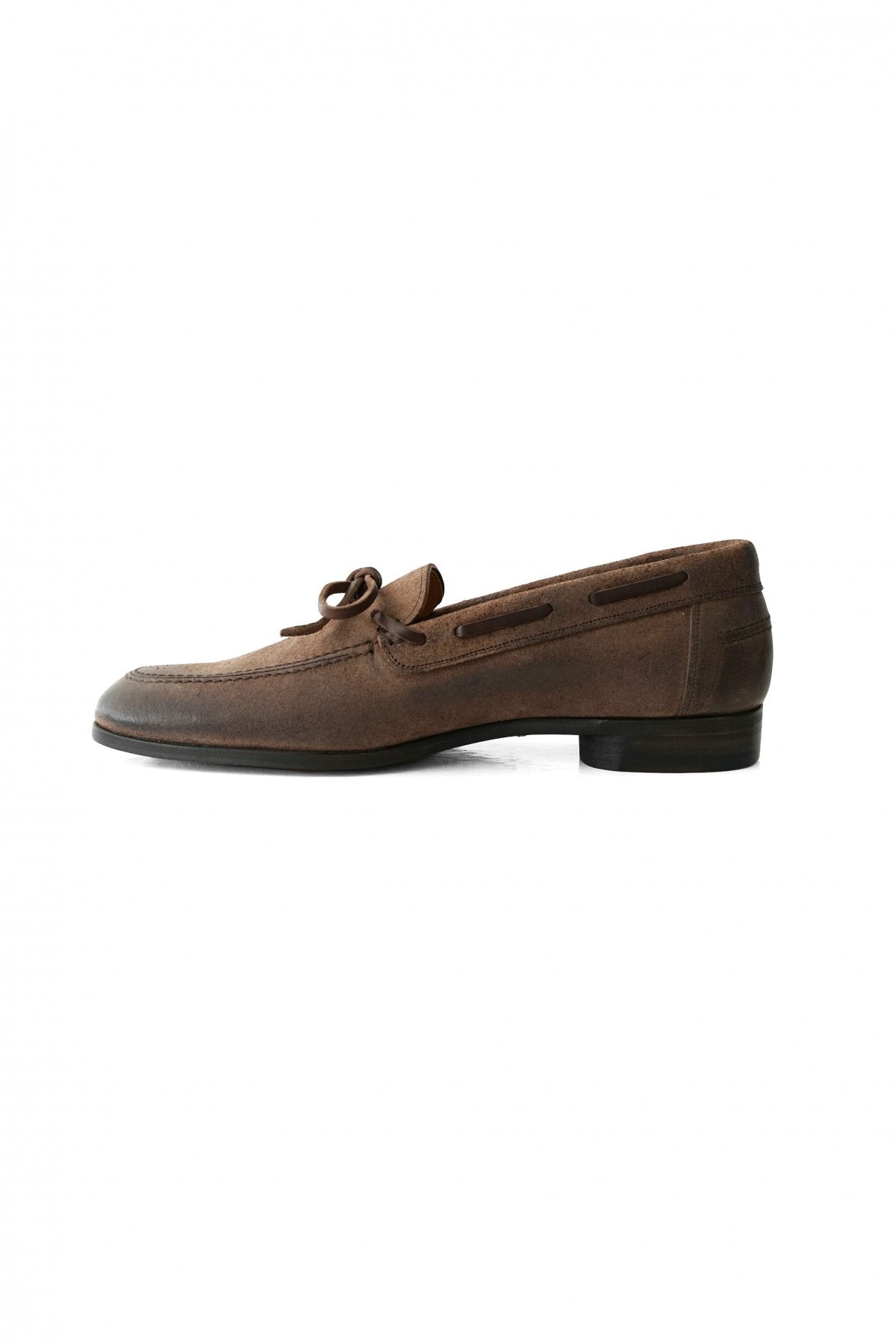 OLD JOE - "The Boater" VACHTTA LEATHER MOCCASIN SHOES - WALNUT