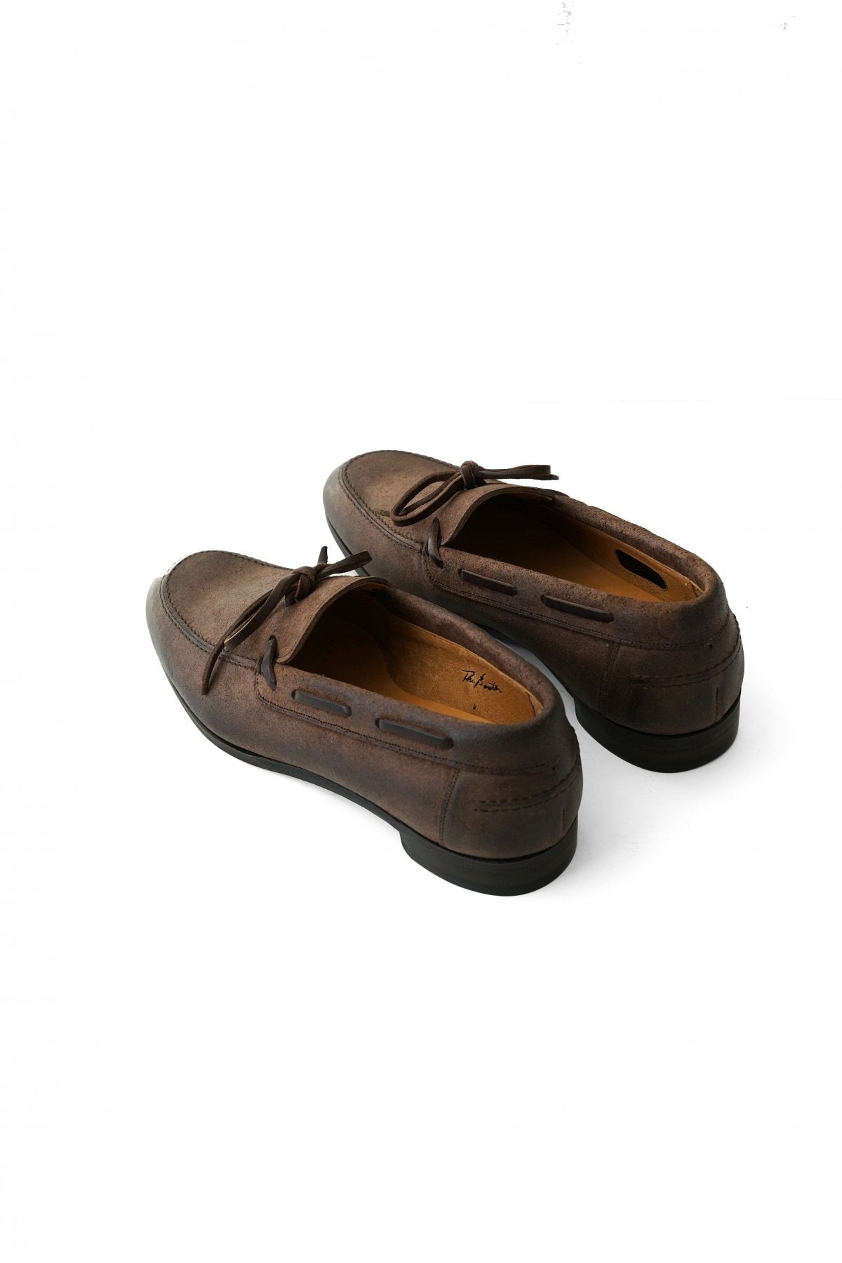 OLD JOE - "The Boater" VACHTTA LEATHER MOCCASIN SHOES - WALNUT