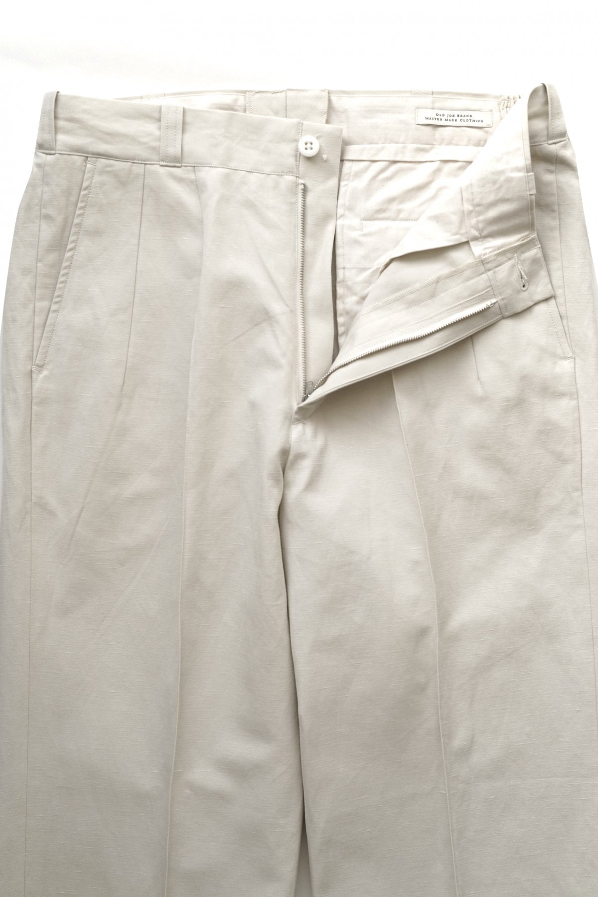 OLD JOE - FRONT TUCK ARMY TROUSER - NATURAL