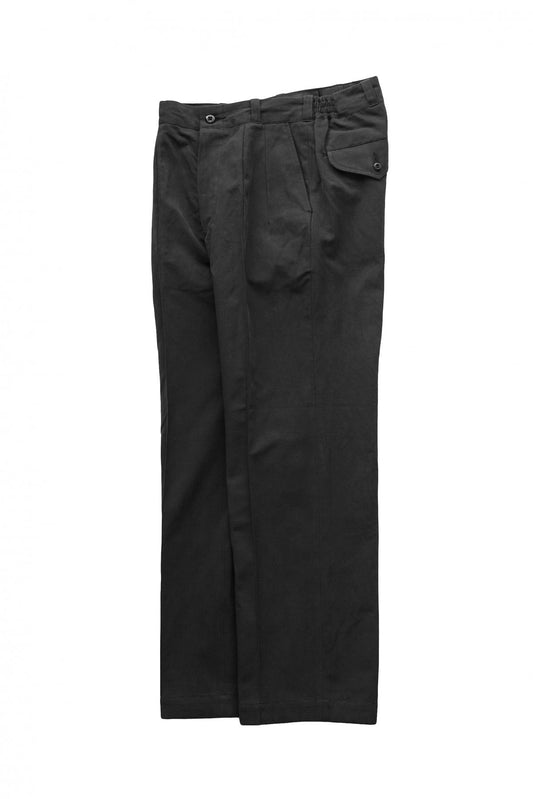 OLD JOE -FRONT TUCK ARMY TROUSER - GRAPHITE